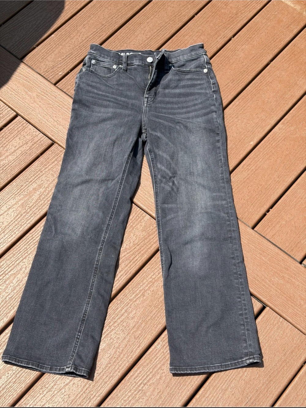 Madewell Slim Demi Boot Jeans Size 28 Gray